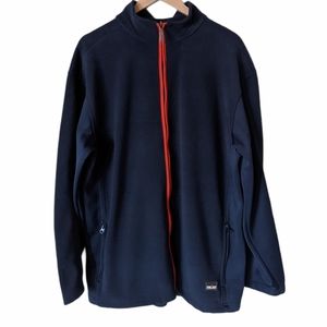 Navy Fleece Hiking Jacket Size L